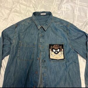 Denim embroidered shirt